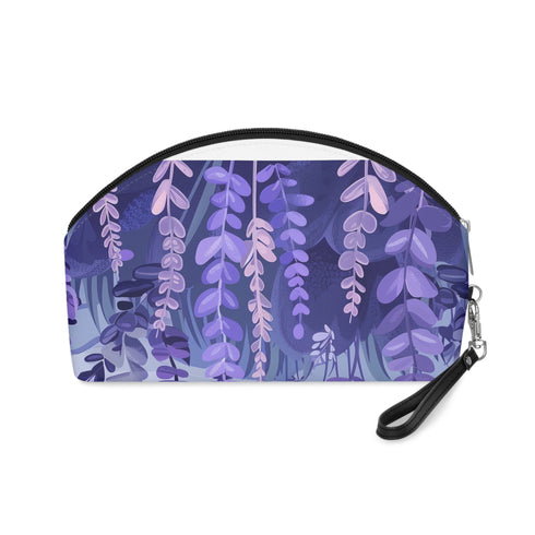 Lavender fields beauty bag, all-over print cosmetics pouch with zipper.