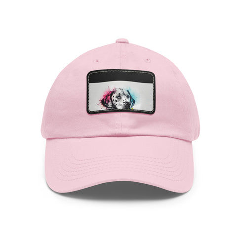 Dalmatian graphic white baseball cap - Unisex cotton hat.