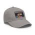 Dino Dreams Watercolor Neon Baseball Cap, White with Light Brown Patch