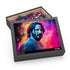 Keanu Reeves colorful neon watercolor jigsaw puzzle with 120 pieces.