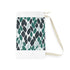 Modern green leaf pattern laundry bag with durable ferret-textured material