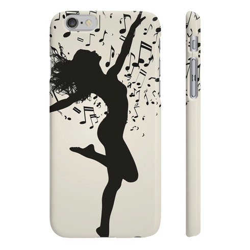 Slim iPhone 7 Plus Glossy Musical Silhouette Phone Case.