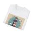 Charcoal cotton t-shirt featuring hand-drawn lighthouse illustration symbolizing resilience