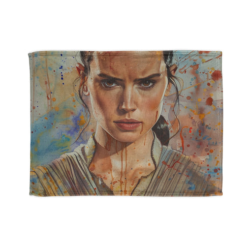 Reys Awakening Blanket: cozy Jedi-themed 30'' x 40'' sublimated blanket
