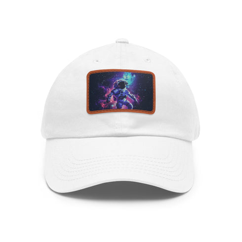 Space-inspired Galactic Explorer Cap in white with light brown patch.