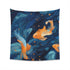 Vibrant Koi Fish Tapestry - Symbolizing Perseverance and Good Fortune - 34 x 40 and 57 x 57 Sizes - High-Quality Material - Perfect Gift for All Seasons - BenCPrints