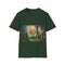 Galactic Adventure Tee: Endor Moon Charcoal T-shirt, Star Wars inspired design.