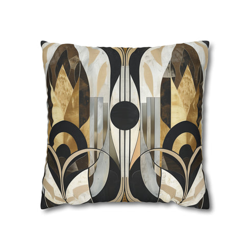 Art Deco Abstract Pillow Case - Elevate bedroom decor with vibrant colors and intricate designs