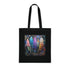 Feathered Soul Tote Bag in Black Cotton for Bohemian Style.