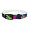 Neon graffiti dog collar, M size, black onyx variant.
