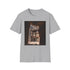 Charcoal cotton T-shirt crew neck inspired by ancient Petra architecture