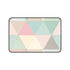 Chic pastel geometric desk mat with soothing hues for stylish workspace.
