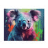 Colorful koala watercolor puzzle for animal lovers, 10" x 8".