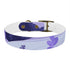 Stylish Lavender Fields Dog Collar for Medium Dogs in Black Onyx