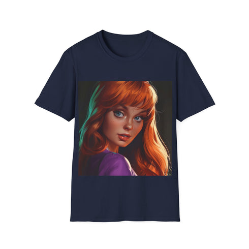 Charcoal crew neck cotton tee inspired by Daphne Scooby Doo.