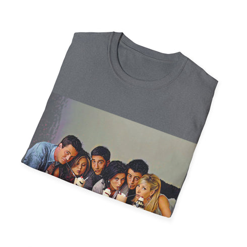 Iconic Friends Cast Tee Charcoal Cotton Crew Neck Regular Fit