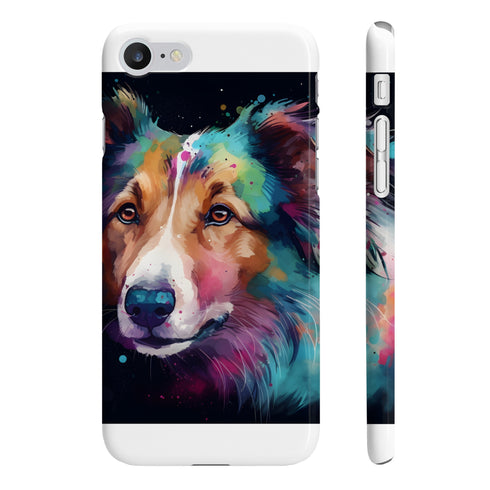 Slim Glossy Collie Companion Phone Case for iPhone 7/8 Plus.