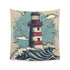 Ocean's Embrace Lighthouse Tapestry | Coastal Paradise Decor | High-Quality Hand-Drawn Design | 34x40 or 57x57 Inches