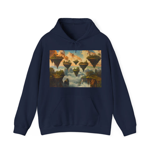 Surreal Navy Unisex Hoodie - Float Among Unknown Horizons & Imagination