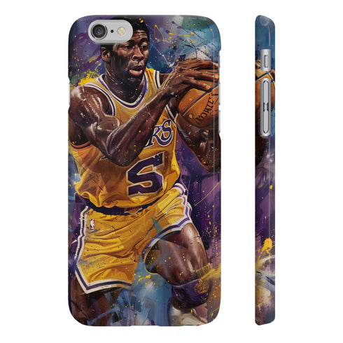 Magic Johnson Lakers Legend Phone Case, Glossy iPhone 7 Plus Slim.