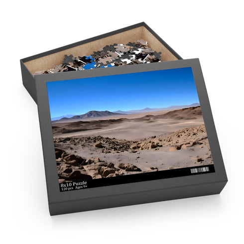 Vibrant desert oasis jigsaw puzzle captures Atacama Desert beauty.