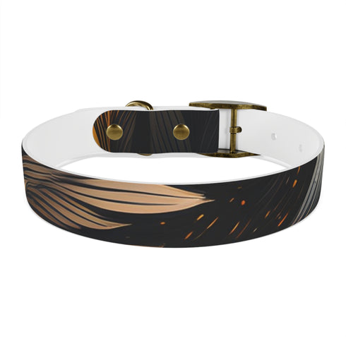 Personalized black onyx dog collar for small dogs.