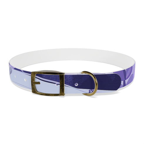 Stylish Lavender Fields Dog Collar, M size in Black Onyx.