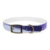 Stylish Lavender Fields Dog Collar, M size in Black Onyx.