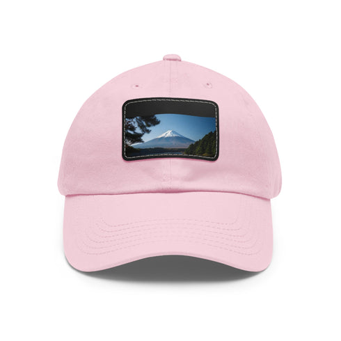 White Fuji Peak Flex Cap with Light Brown patch and rectangle shape.