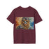 Chewbacca watercolor t-shirt in charcoal cotton with crew neck regular fit