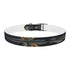 Stylish black onyx dog collar with artisan tiles pattern.