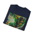 Charcoal Green Lantern T-shirt with vibrant painting and soft cotton crew neck