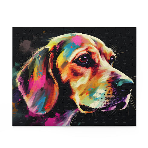 Charming Beagle Bliss jigsaw puzzle for dog lovers, 10" x 8" size.