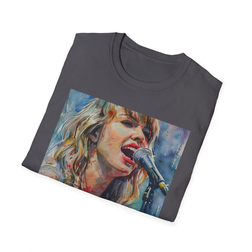 Taylor Swift concert T-shirt in black 2XL, cotton crew neck.