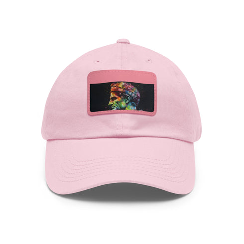 Caesar Neon Dream Baseball Cap in White with Light Brown Patch