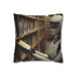 Robot Librarian in Digital Archives Double-Sided Square Cushion Cover