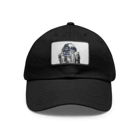 R2D2 Galactic Droid Cap: White with Light Brown Patch Hat