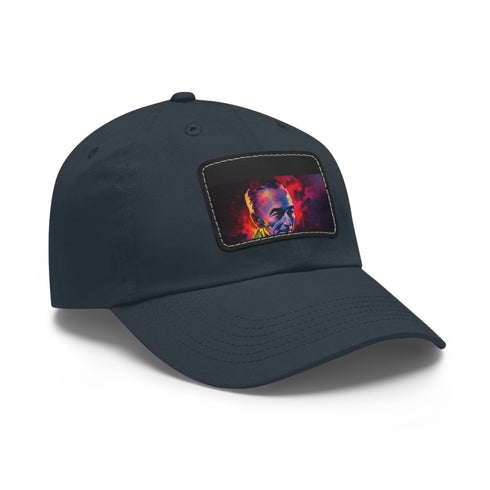 Vibrant neon baseball cap with light brown patch - Atomic Dreams