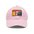 Neon dream cotton hat in white with light brown patch.