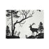 Wild Kingdom Blanket: Majestic animal silhouettes against serene landscapes.