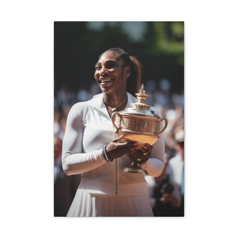 Canvas poster featuring Serena Williams, Nike Unstoppable Force.