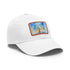 Empire State Skyline Watercolor Hat - White/Light Brown Rectangle Unisex Vegan Cotton