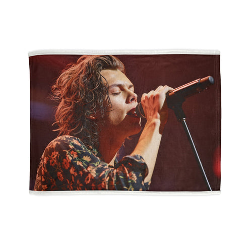 Sublimated Harry Styles concert clothes blanket for ultimate cozy vibes.