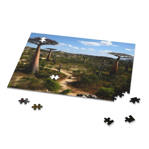 Vibrant Madagascar biodiversity jigsaw puzzle, 10x8 inches, 120 pieces.