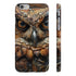 Steampunk owl phone case, glossy finish, iPhone 7/8 Plus slim.