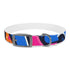 Neon graffiti urban dog collar with bright seamless pattern.