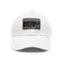 Stylish white cotton hat with Tokyo skyline image - Unisex vegan design
