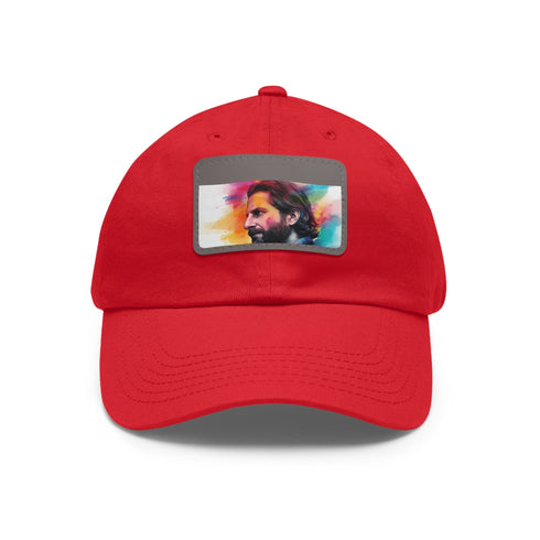 Neon Dreams Bradley Cooper Watercolor Cap, White Rectangle Unisex Vegan Hat