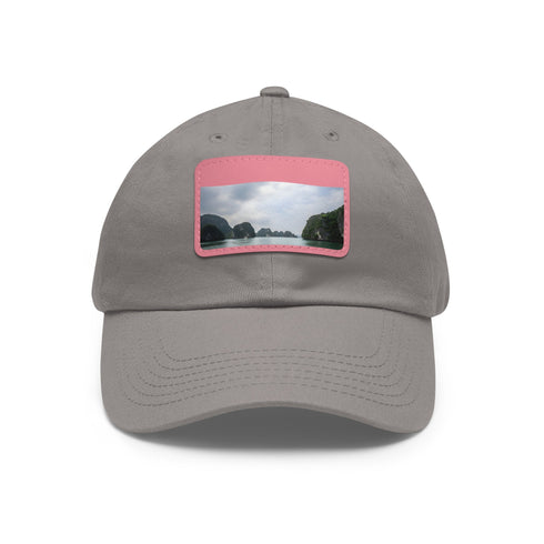 Explore Halong Bay with this white cotton unisex rectangle hat.