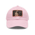 Galactic Princess Leia embroidered baseball cap in white and light brown.
